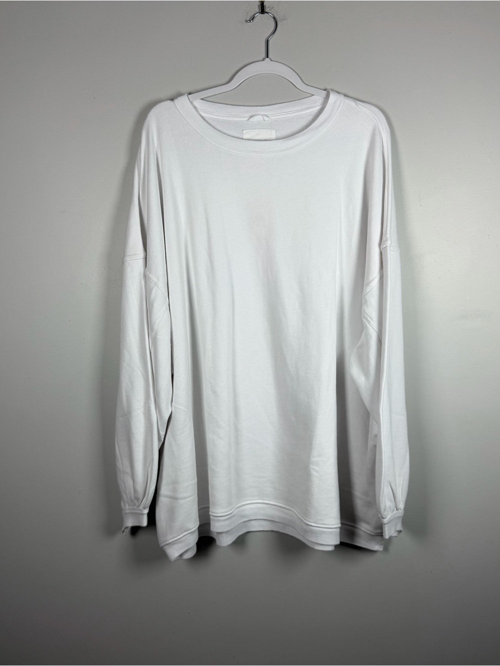 New Aerie White Pullover Crewneck Oversized Sweatshirt Lounge Fall Winter XXL